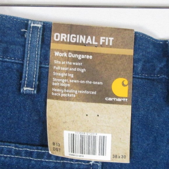 Carhartt Original Fit Mens Work Dungarees 38x30 Blue NWT Great Condition… - Picture 3 of 6